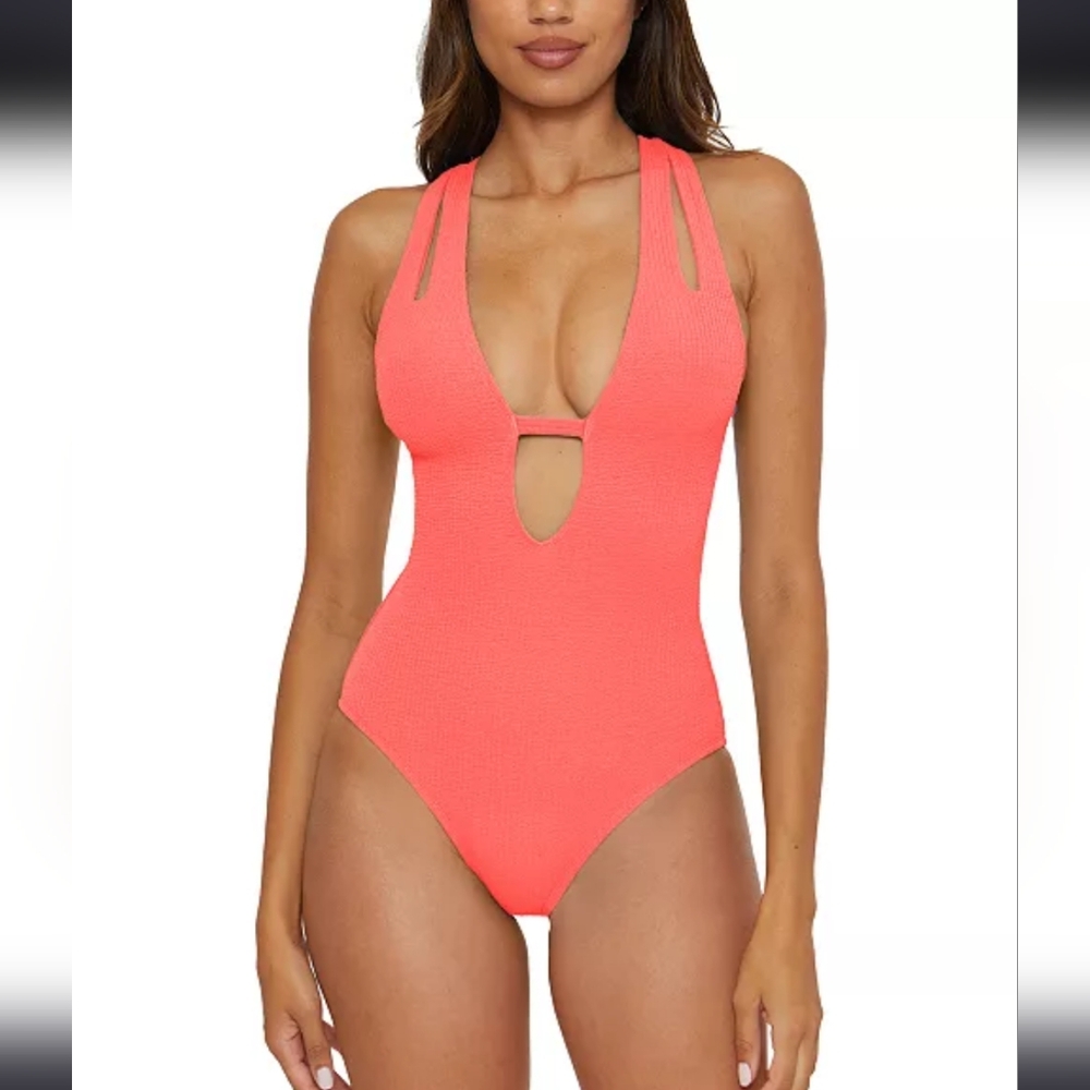 Becca Women’s Pucker Up Tear Drop One Piece Swimsuit Size  M